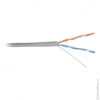 Кабель NewMax UTP CCA, 2 пары, Cat.5e, PVC, серый, 305м. (NM-UTP5E2PR-CCA)