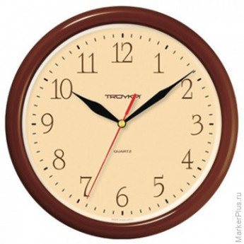 Часы настенные Troyka 21234287 круг., d245мм, плав.ход, пластик