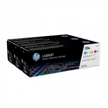 Картридж лазерный HP 128A CF371AM CMY для CLJ CP1525/CM1415 (3шт/уп), комплект 3 шт