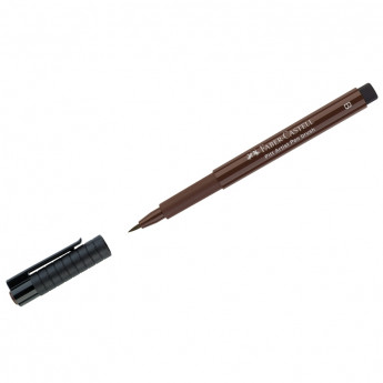 Ручка капиллярная Faber-Castell 'Pitt Artist Pen Brush' цвет 175 темная сепия, кистевая, 10 шт/в уп