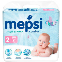 Подгузники для детей MEPSI S (4-9кг) 27 шт/уп, комплект 27 шт
