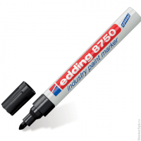 Маркер-краска лаковый (paint marker) EDDING 8750, ЧЕРНЫЙ, 2-4 мм, круглый наконечник, алюминиевый корпус, E-8750/1