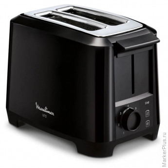 Тостер MOULINEX LT140811, 800 Вт, 2 тоста, 7 режимов, пластик, черный, 8010000210