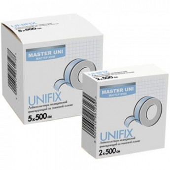 Перевяз. ср-ва Лейкопластырь 5х500см тканевый в картоне Master Uni