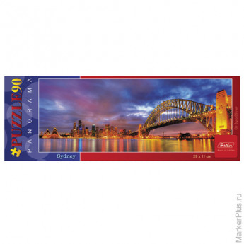 Пазл-панорама, 90 элементов, А4, "Ночной Сидней", 290х110 мм, 90ПЗ4 10067, U186718