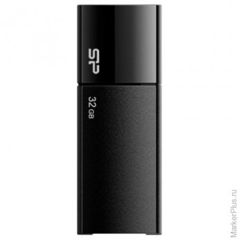 Флэш-диск 32 GB, SILICON POWER U05, USB 2.0, черный, SP32GBUF2U05V1K