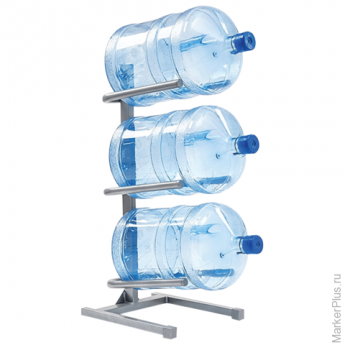 Стеллаж для хранения воды AEL, для 3 бутылей, металл, серый, 70057