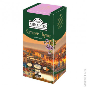 Чай AHMAD (Ахмад) "Summer Thyme", чёрный с чабрецом, 25 пакетиков в конвертах по 1,5 г, 1510