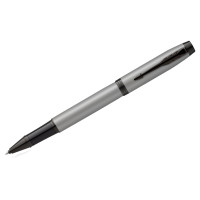 Ручка-роллер Parker "IM Achromatic Grey" черная, 0,8мм, подар. уп.