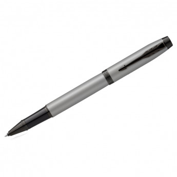 Ручка-роллер Parker 'IM Achromatic Grey' черная, 0,8мм, подар. уп.