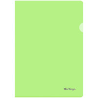 Папка-уголок Berlingo "Starlight", А4, 180мкм, прозрачная салатовая, индив. ШК, 20 шт/в уп
