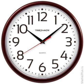 Часы настенные Troyka 91931912 круг., d225мм, плав.ход, пластик