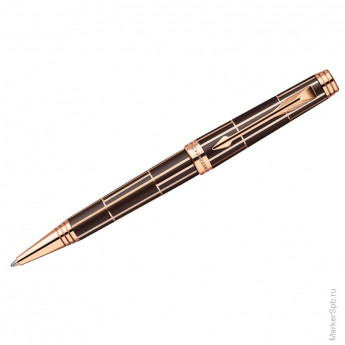 Ручка шариковая "Premier Luxury Brown" черная, 1,0мм, поворотный механизм, подар.уп.