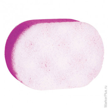 Мочалка-губка, поролон+массаж, 16 г, 5,5х10х14 см, розовая, "Овал", TIAMO "Massage", 12623