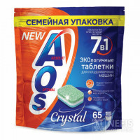 Таблетки для посудомоечных машин 65 шт. AOS "Crystal"