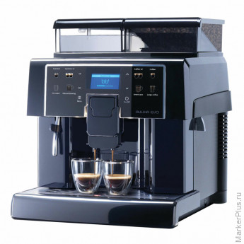 "Кофемашина SAECO AULIKA EVO BLACK, 1400 Вт, объем 2,5 л, для зерен 500 г, без капучинатора, черная, 10000045"