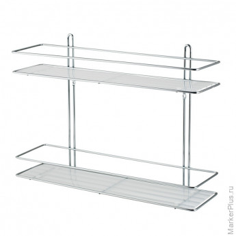 Полка для ванной Swensa прямая 40х11х28см 2 яруса хром Полка для ванной Swensa прямая 40х11х28см 2 яруса хром