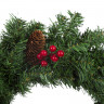 Венок Рождественнский, ПВХ, 40x40x15см, с ягодами и шишками, HD-CW112