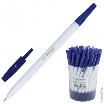 Ручка шариковая СТАММ "049", стандарт, синяя, РШ11