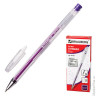 Ручка гелевая BRAUBERG "Jet", корпус прозрачный, толщина письма 0,5 мм, 142161, фиолетовая