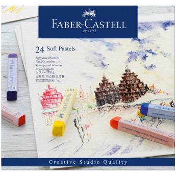 Пастель Faber-Castell 'Soft pastels', 24 цв., картон. упак.
