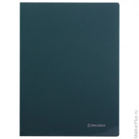 Папка с металлическим скоросшивателем и внутренним карманом BRAUBERG 'Диагональ', темно-зеленая, до 100 листов, 0,6 мм, 221354