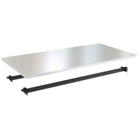 Столешница MO_STEEL одинарная 11140 белый/антрацит Ш1400