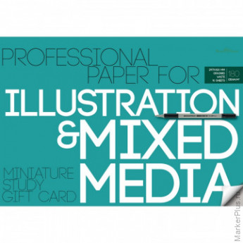 Бумага для иллюстраций А3,10л,блок 180гр, в папке 4-126