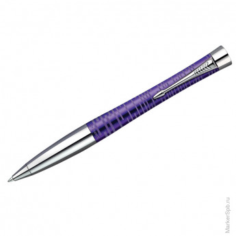 Ручка шариковая "Urban Premium Amethyst Pearl CT" синяя, 1,0мм, поворотный механизм, подар.уп.