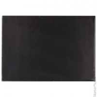 Коврик-подкладка настольный для письма BRAUBERG, 450х650 мм, с прозрачным карманом, черный