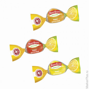 Конфеты-карамель "Миксики", леденцовая, мини, ассорти лимон/апельсин/грейпфрут, 1 кг, пакет, ПР6346