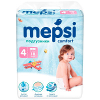 Подгузники для детей MEPSI L (9-16кг) 18 шт/уп, комплект 18 шт