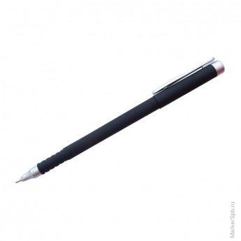 Ручка шариковая "Silver black", синяя, 0,5мм, на масляной основе, антискол. корпус