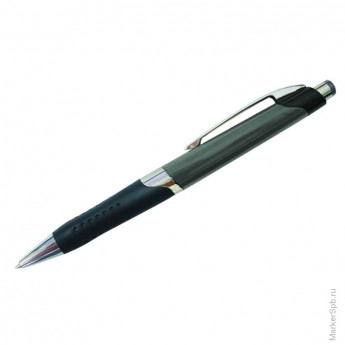 Ручка шариковая автоматическая "E-5", черная, 0,7мм, грип