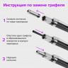 Карандаш механический цанговый 2 мм + грифели HB 12 штук на блистере, BRAUBERG 'METALLIC-X 20', металлические детали, 181967