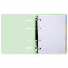 Тетрадь на кольцах А5 175х220 мм, 120 л., пластик, с резинкой и разделителями, BRAUBERG, Зеленый, 404632