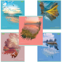 Тетрадь А5 80л. HATBER-ECO скоба, клетка, обложка картон, Nature, 80Т5C1