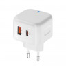 Зарядное устройство сетевое PERO TC10 USB-C 20W + USB-A Fast Charge белый