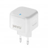 Зарядное устройство сетевое PERO TC10 USB-C 20W + USB-A Fast Charge белый