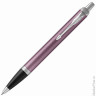 Ручка шариковая PARKER "IM Core Light Purple CT", корпус светло-пурпурный с круговой полировкой, латунь, лак, хром, 1931634,синяя