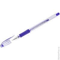 Ручка гелевая Crown 'Hi-Jell Needle Grip' синяя, 0,7мм, грип, игольчатый стержень, штрих-код, 12 шт/в уп