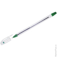 Ручка шариковая Crown "Oil Jell" зеленая, 0,7мм, штрих-код, 12 шт/в уп