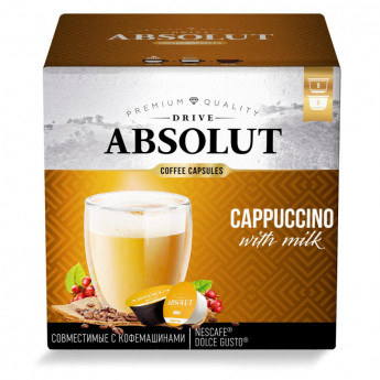 Кофе в капсулах Absolut Drive Cappuccino with milk (DG), 16кап/уп