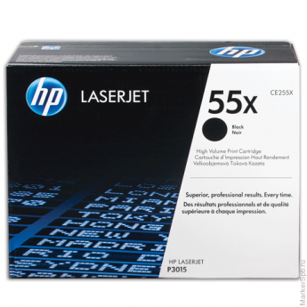 Картридж лазерный HP (CE255X) LaserJet P3015d/P3015dn/P3015x, №55X, оригинальный, ресурс 12500 стр.