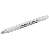 Ручка шариковая PenSan "Global", черная, 0,5мм, штрих-код
