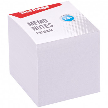 Блок для записи Berlingo 'Premium', 9*9*9, белый, 100% белизна
