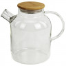 Чайник заварочный 1500 мл "Бочонок", жаропрочное стекло, спиральное сито, DASWERK, 608645