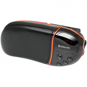 Колонка Defender Spark M1, 1*6W, FM, SD/USB, портативная, черный, оранжевый