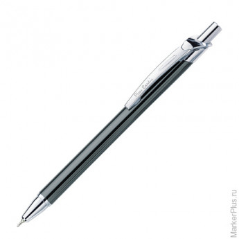 Ручка подарочная шариковая PIERRE CARDIN "Actuel", корпус черный, алюминий, хром, синяя, PC0501BP
