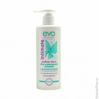 Мыло-крем жидкое для интимной гигиены гипоаллергенное для чувствительной кожи 200мл EVO Intimate, 1437